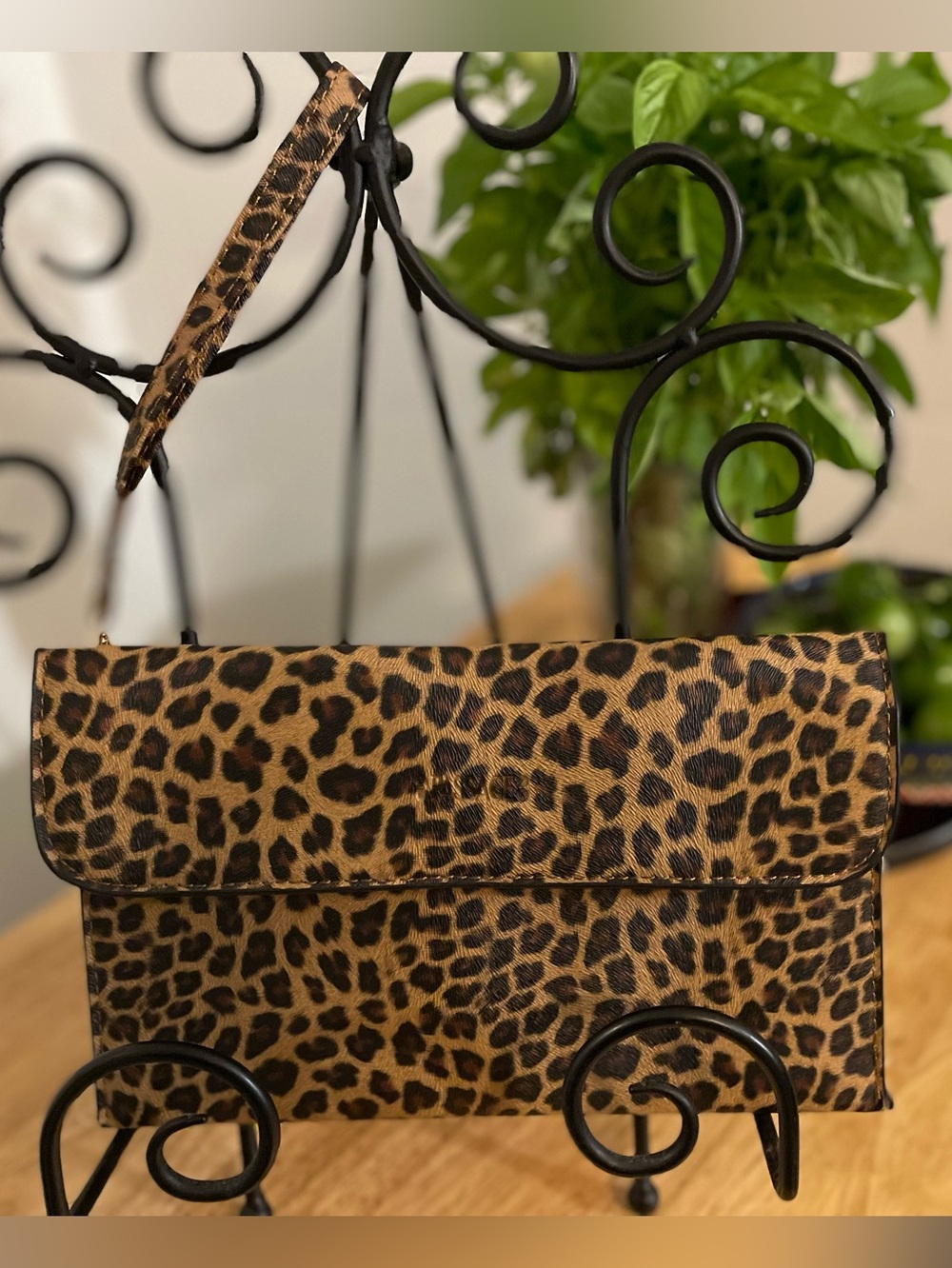 EUC Passage- Leopard Print Women's Clutch Bag - Brown